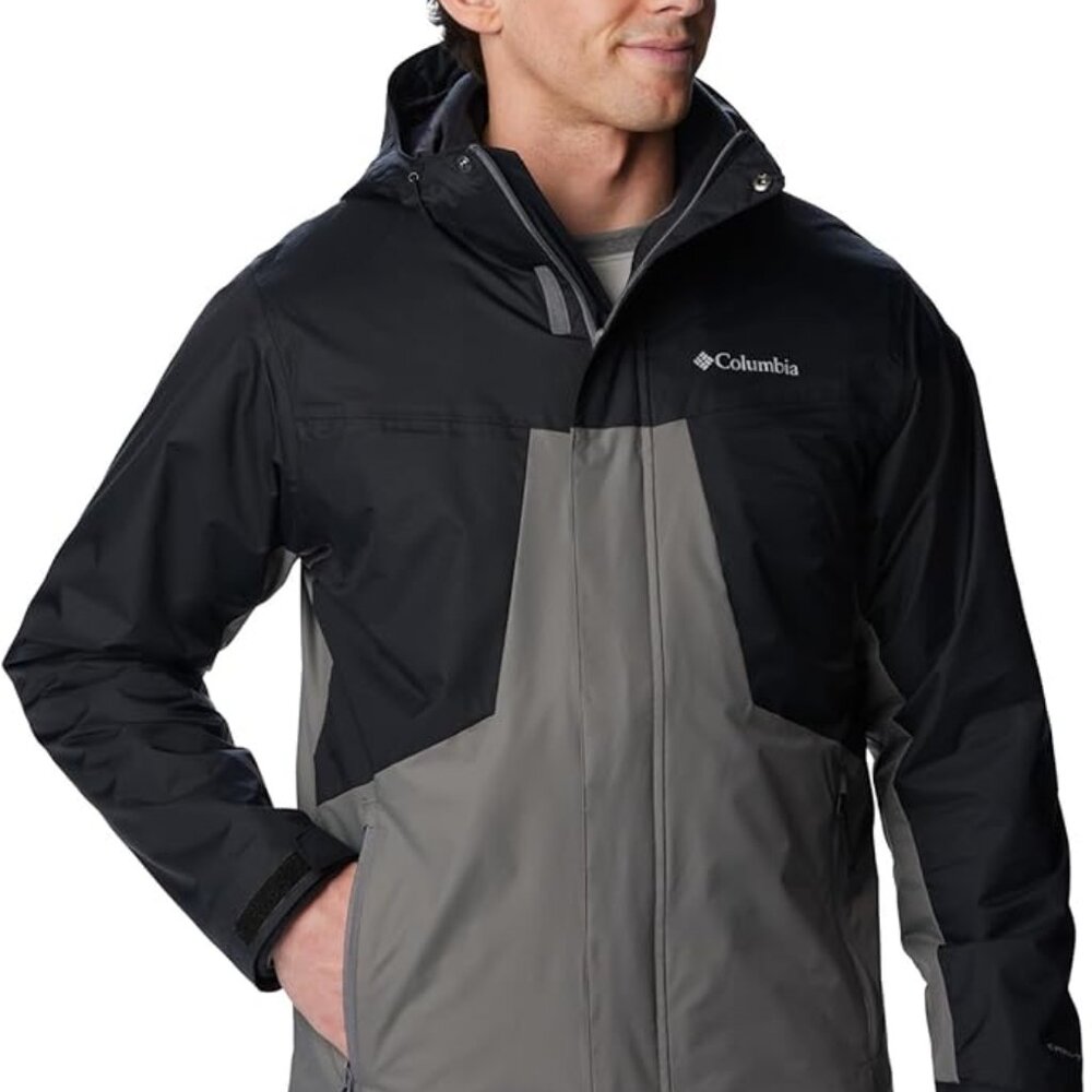 Columbia Men's Tunnel Falls Interchange Jacket, Large-City Grey/Black/White.NWT